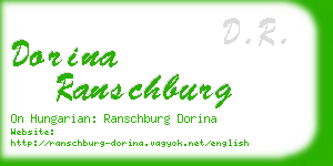 dorina ranschburg business card